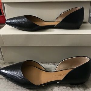 Banana Republic D’Orsay Flats Embossed Leather